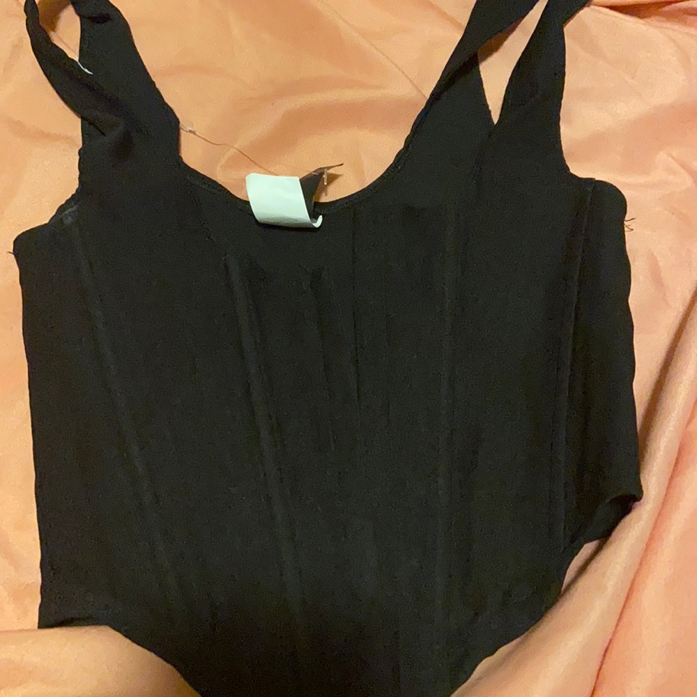 Black crop vest